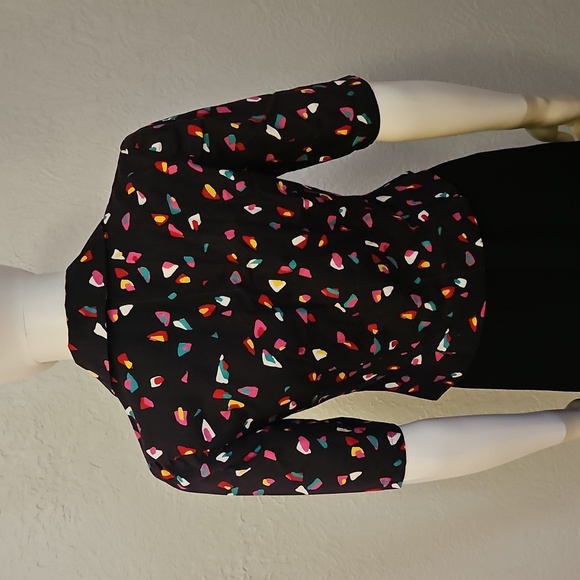 Vtg Handmade 1980s Colorful Patterned Cropped Button Down Short Sleeve Shirt - Picture 6 of 6